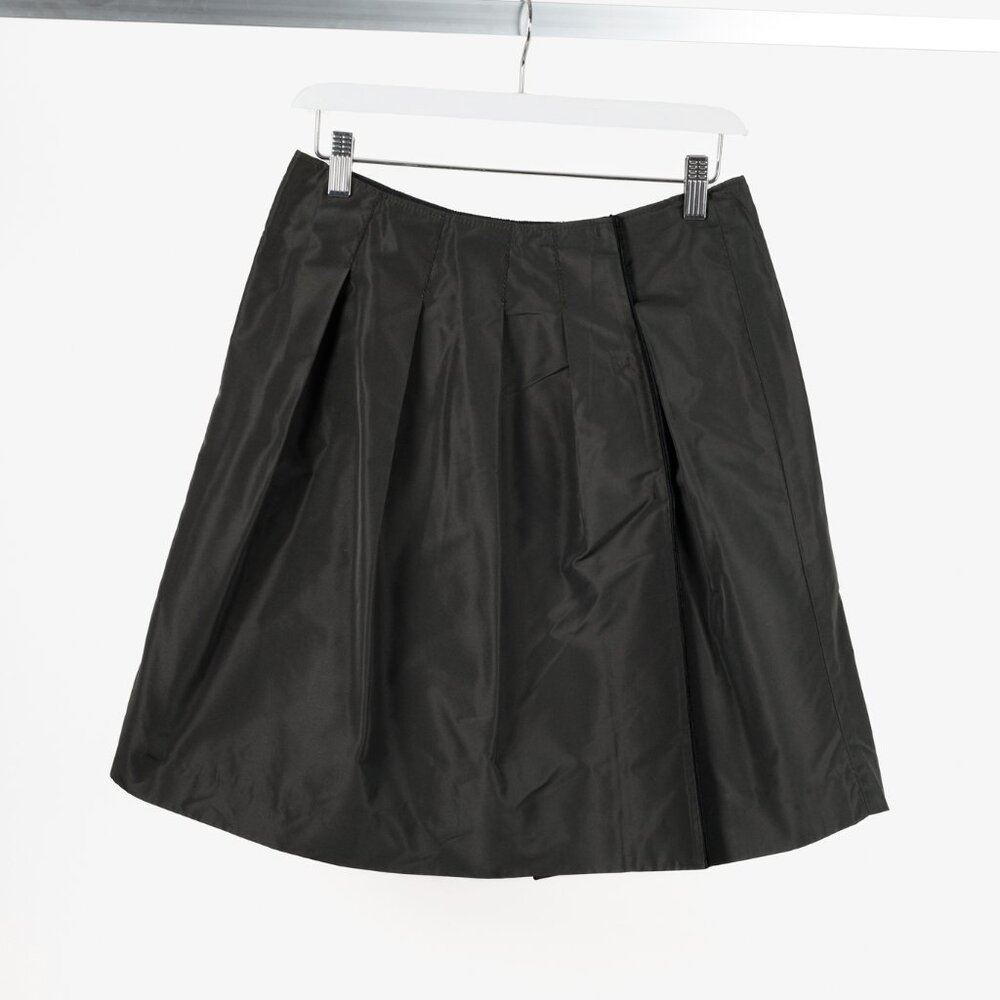 Miu Miu Green Nylon Pleated Skirt